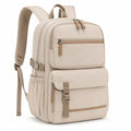 Sac à dos 44 x 30 x 18 cm en polyester beige à compartiments multiples