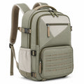 Sac à dos 45 x 30 x 20 cm en polyester kaki beige à compartiments pour voyage