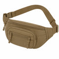 Sac banane taille unique en tissu kaki - rangement zippé réglable