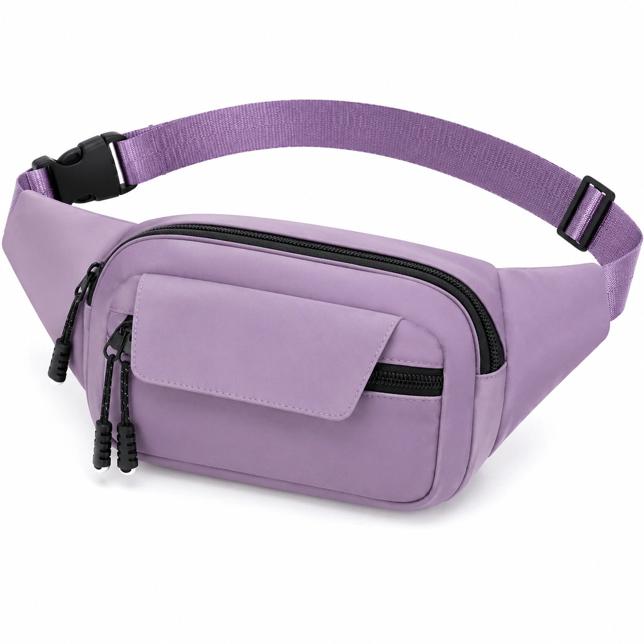 Sac banane 30 x 8 x 15 cm en polyester violet à poches multiples