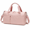 Sac de sport 45 x 20 x 30 cm en polyester rose avec bandoulière