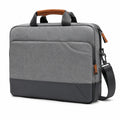Sacoche ordinateur portable 15.6 pouces 40 cm gris en textile avec bandoulière